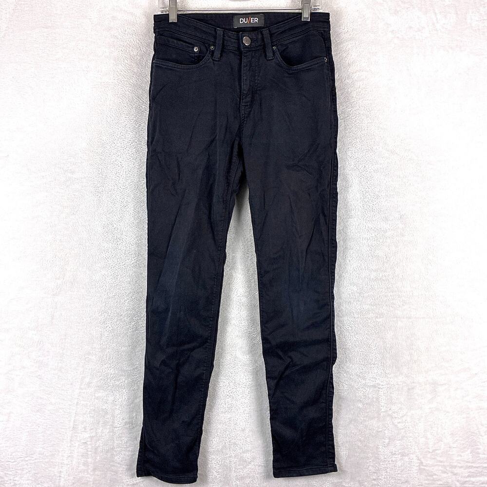Duer Jeans Mens 30x32 Black N2X No Sweat Slim Stretch Preppy Classic Travel